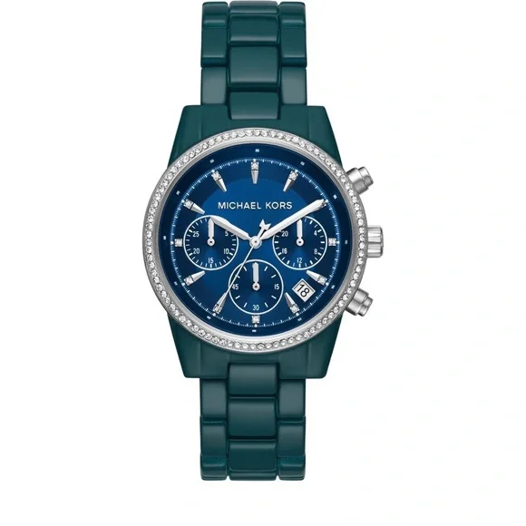Michael Kors Bradshaw Chronograph Teal Ladies Watch MK6722 Michael Kors Ladies Watch Ritz MK6722 | Watches Prime main image 3